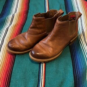 Sorel waterproof Chelsea boots in brown leather